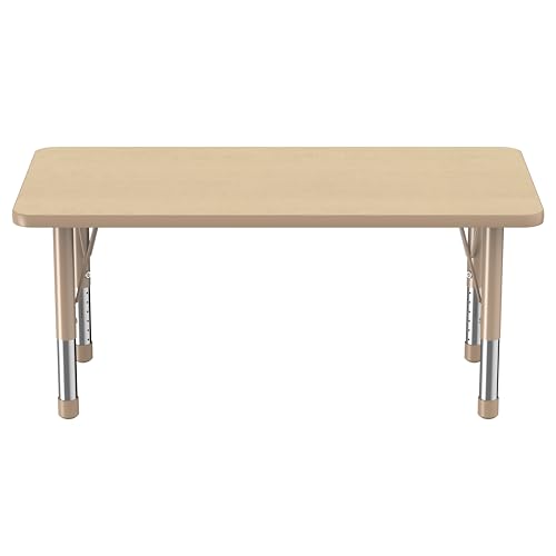 FDP 24" x 48" Rectangle Table with Chunky Legs