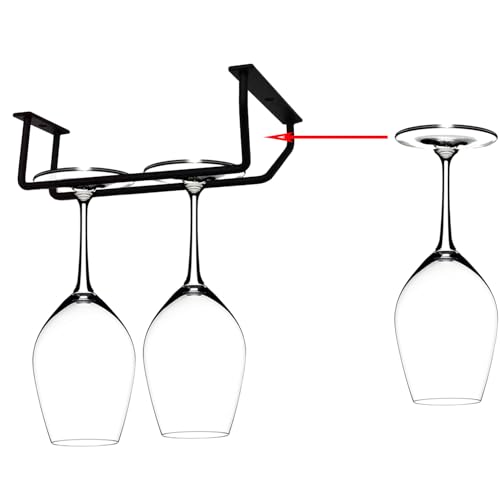 7 Inch Black Wine Glass Rack (4 Count)