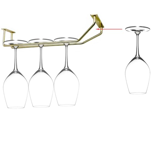 10.8 Inch Gold Wine Glass Rack (4 Count)