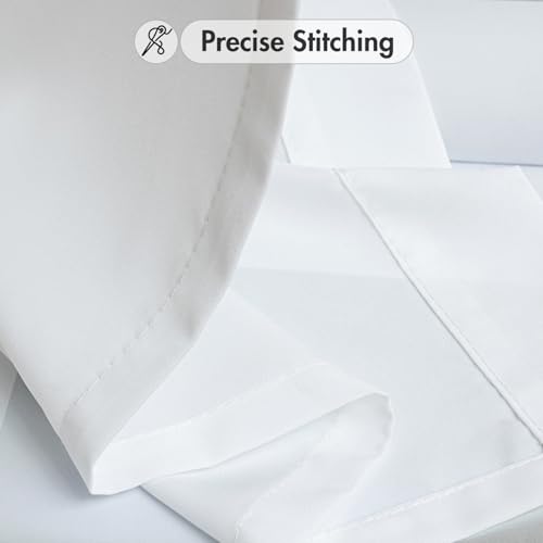 White Privacy Sheer Curtains 2 Panels 42W x 45L (2 Count)