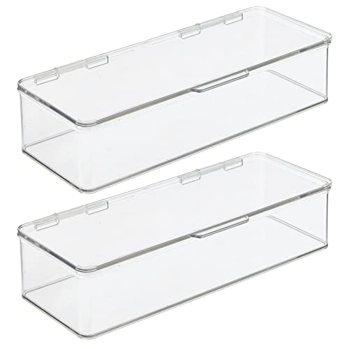 Makeup Storage Stackable Organizer Box for Bathroom Vanity (2 Count)