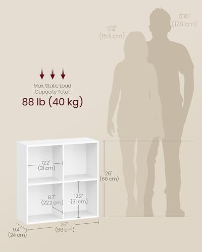 Bookshelf 4 Cubes Storage Organizer