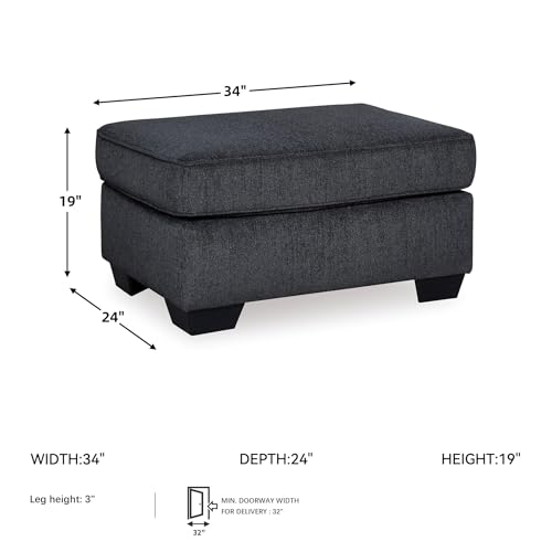 Rectangular Chenille Living Room Ottoman
