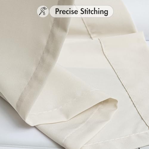 Ivory Privacy Sheer Curtains 2 Panels 42W x 72L (2 Count)