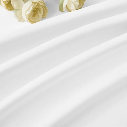 Pure White Pinch Pleated Curtains 84 Inches Long 2 Panels Set (2 Count)