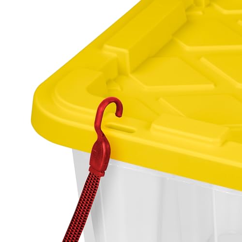 Industrial Storage Box with Lids for Garage (12 Count)