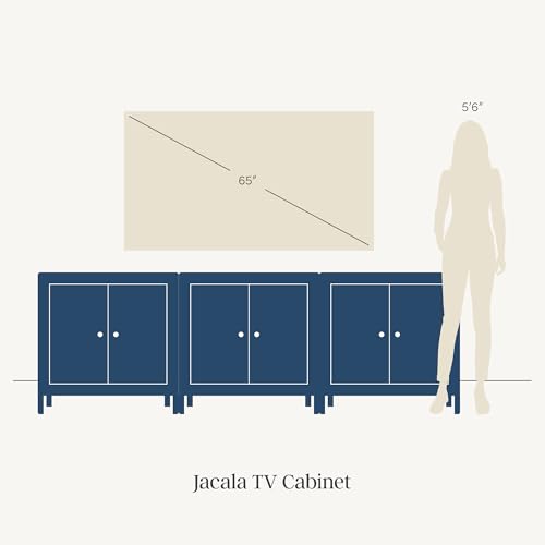 Jacala Mid Century Modern Media Console Cabinet or TV Stand (3 Count)