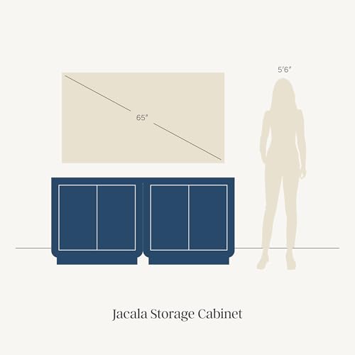 Jacala Mid Century Modern Entryway Storage Cabinet with Doors (2 Count)