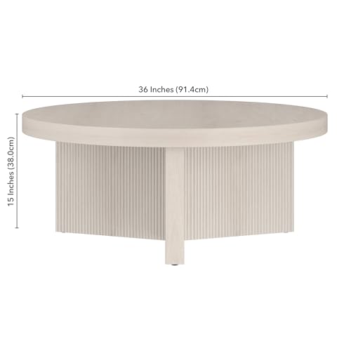 36" Scandinavian Fluted Coffee Table