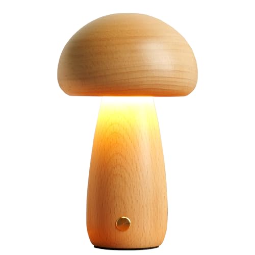 2 Pack Wooden Mushroom Lamp (2 Count)