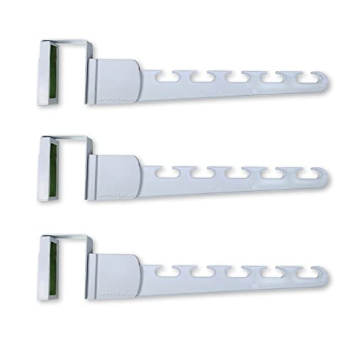 Over-the-Door Hanger Organizer, 3-Pack, Space Saving, White (3 Count)