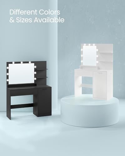 35.4 Inch Vanity Desk Set with Mirror and Lights