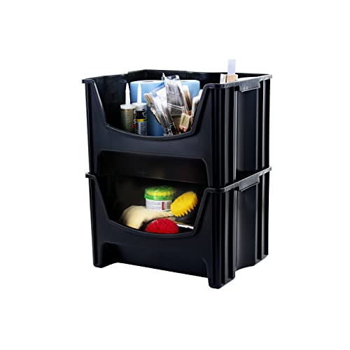 Jumbo Stackable Storage Bins (3 Count)