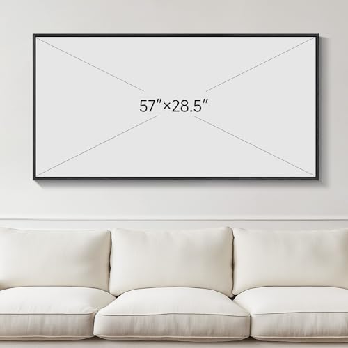 Large Framed Brown Abstract Landscape Wall Art for Living Room
