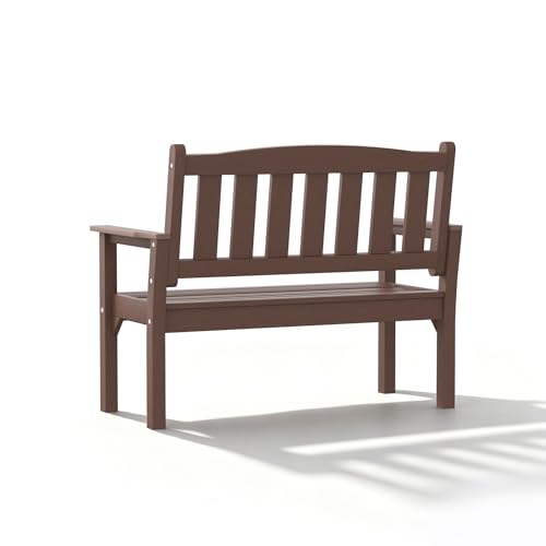 2 Person Poly Lumber Outdoor Garden Bench 700 Lbs Capacity