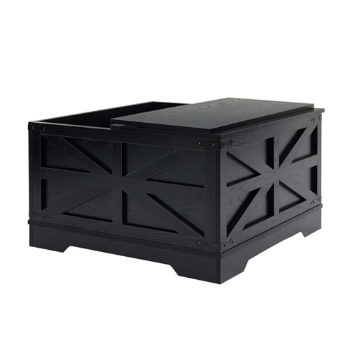 Black Coffee Table with Storage