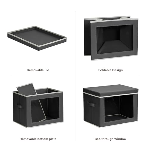 Stackable Storage Bins with Lids (4 Count)