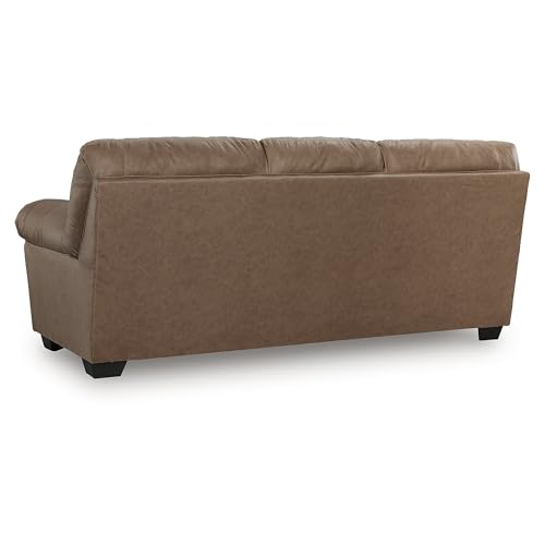 Caramel Faux Leather Sofa