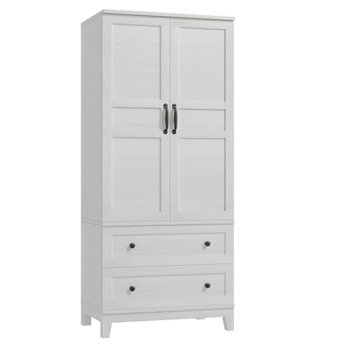 Armoire Wardrobe Closet with 2 Drawers