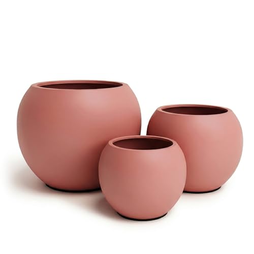 Premium Mt Sherman Fiberstone Sphere Planter for Indoor Outdoor Use