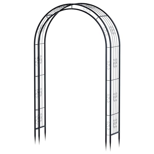 7ft Metal Garden Arch Trellis for Climbing Plants