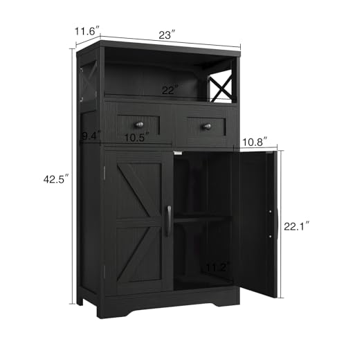 Farmhouse Storage Cabinet Set of 2 (2 Count)