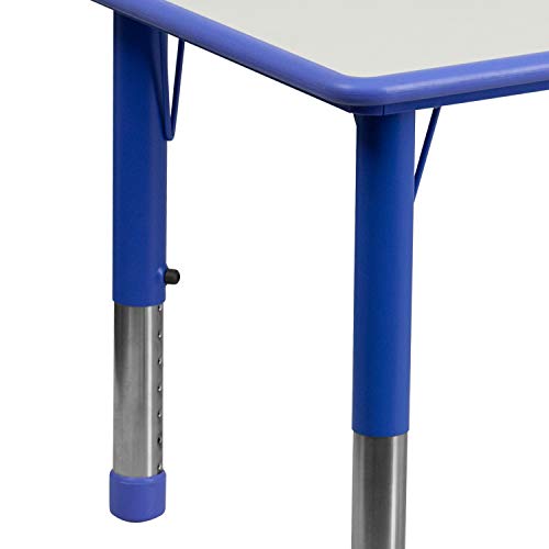 Blue 47.25x23.5 Activity Table Set with 6 Chairs (7 Count)