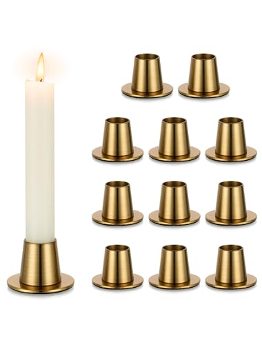 Gold Candlestick Holders Set of 12 (12 Count)