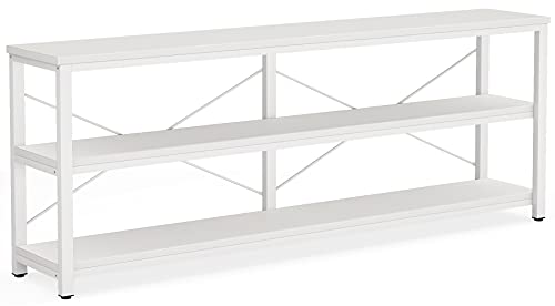 Sofa Table 3 Tiers TV Stand 70.8 Inches Console Table Extra Long with Storage Shelves for Living Room