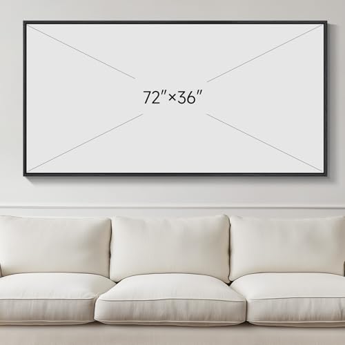 Extra Large Framed Navy Blue Abstract Wall Art for Living Room