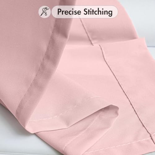 Light Pink Privacy Sheer Curtains 2 Panels 42W x 84L (2 Count)
