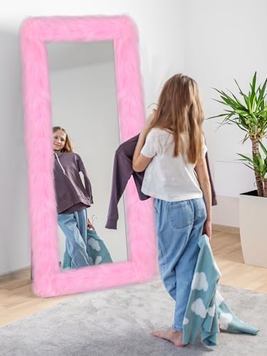 Full Length Mirror Cover 59 x 16 Inch Fluffy Universal
