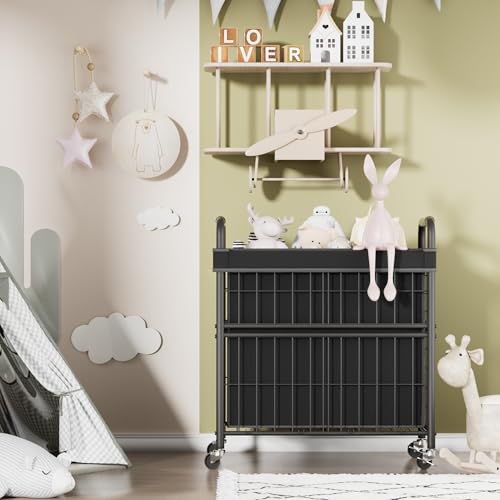 145L Rolling laundry Sorter Hamper Basket 3 Section with Wheels