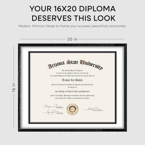 16x20 White Oak Diploma Frame