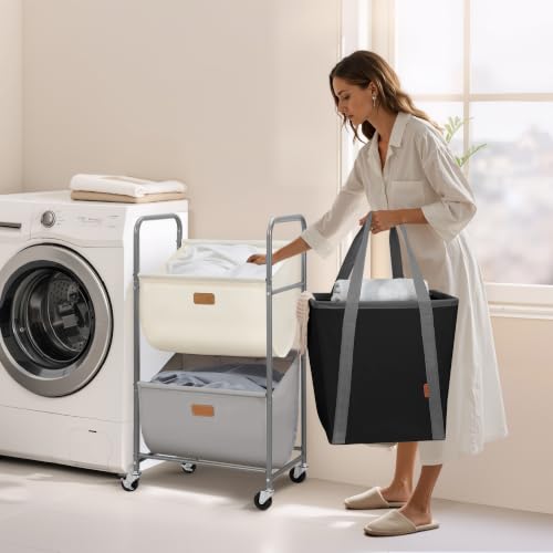 80 Liters Vertical Rolling Laundry Hamper