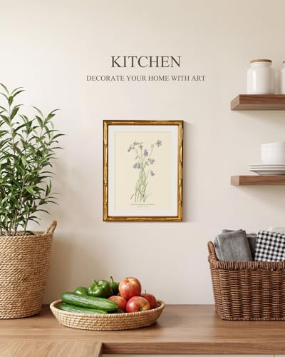 Gold Framed Bamboo Wall Art