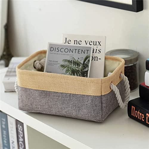 Decorative Basket Rectangular Fabric Storage Bin Organizer Basket with Handles for Clothes Storage