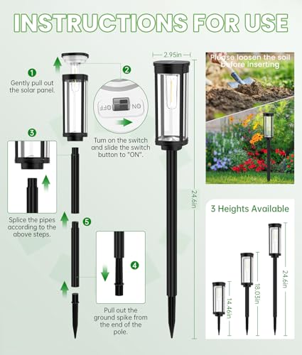 Solar Walkway Lights (8 Count)