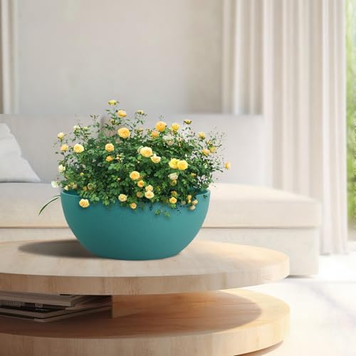 10 inch Hanging Planters for Outdoor Indoor Plants with Drainage Holes and Chain (2 Count)