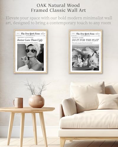 12x16in Audrey Hepburn Better Late Than Ugly Framed Bathroom Art