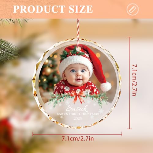 Personalized Babys First Christmas Ornament 2025 Girl Boy