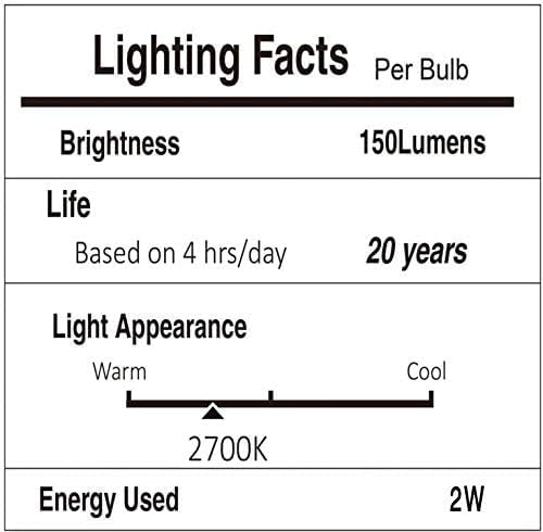 24 FT Outdoor String Lights LED 2W S14 Commercial Grade Waterproof (24 Foot)