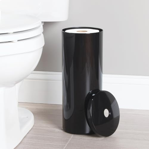 Freestanding Toilet Paper Canister with Lid (3 Count)