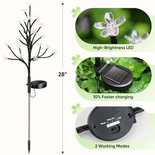 4 Pack Solar Lights Outdoor Waterproof (4 Count)