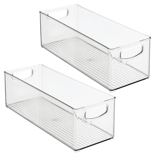 Plastic Stackable Pantry Bin with Handles (2 Count)