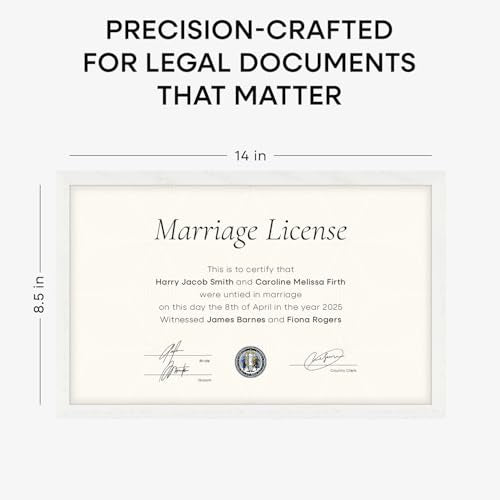 8.5x14 Black Oak Marriage License Frame (2 Count)