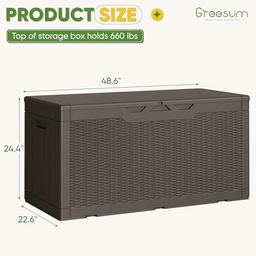 Outdoor Storage Box 100 Gallon Storage Bin with Lid for Patio Furniture