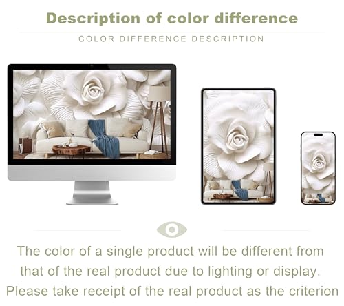 3D Relief Flower Wallpaper Mural for Living Room Bedroom