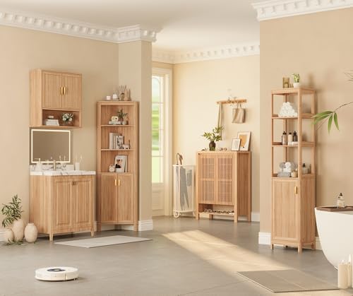 68'' Tall Narrow Storage Cabinet with Adjustable Shelf and Door