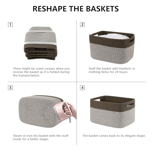 4 Pack Storage Baskets for Organizing (4 Count)